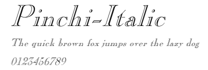 Pinchi-Italic Preview