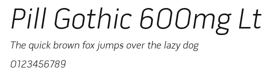 Pill Gothic 600mg Lt Preview