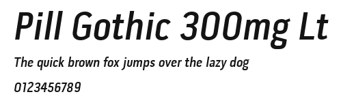 Pill Gothic 300mg Lt Preview
