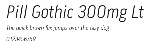 Pill Gothic 300mg Lt Preview