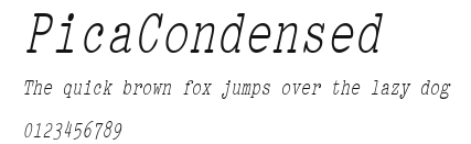 PicaCondensed Preview
