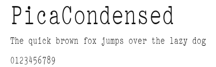 PicaCondensed Preview