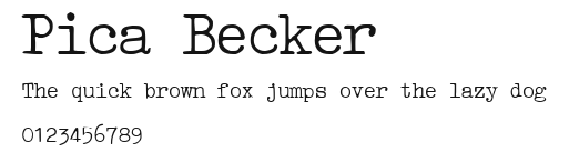 Pica Becker Preview