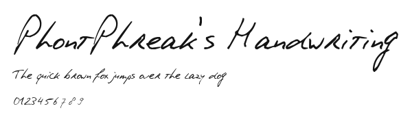 PhontPhreak's Handwriting Preview