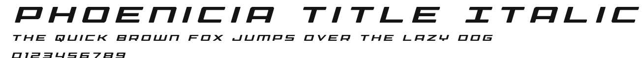 Phoenicia Title Italic Preview