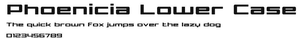 Phoenicia Lower Case Preview