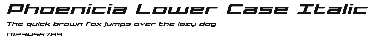 Phoenicia Lower Case Italic Preview