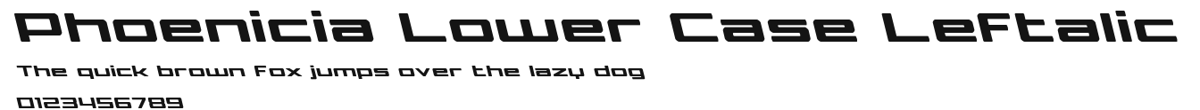 Phoenicia Lower Case Leftalic Preview