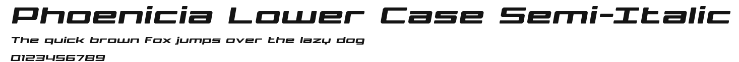 Phoenicia Lower Case Semi-Italic Preview
