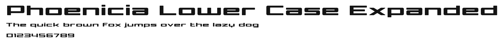 Phoenicia Lower Case Expanded Preview