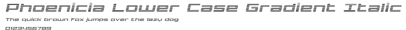 Phoenicia Lower Case Gradient Italic Preview