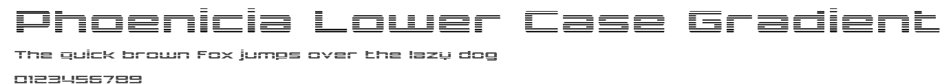 Phoenicia Lower Case Gradient Preview