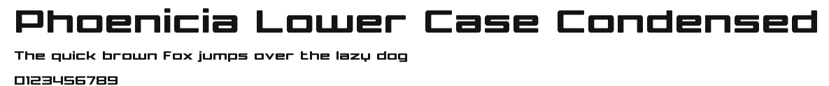 Phoenicia Lower Case Condensed Preview