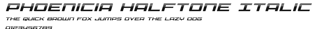 Phoenicia Halftone Italic Preview