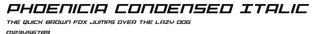 Phoenicia Condensed Italic Preview