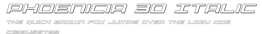 Phoenicia 3D Italic Preview