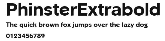 PhinsterExtrabold Preview