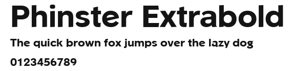 Phinster Extrabold Preview