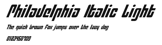 Philadelphia Italic Light Preview