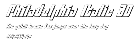 Philadelphia Italic 3D Preview