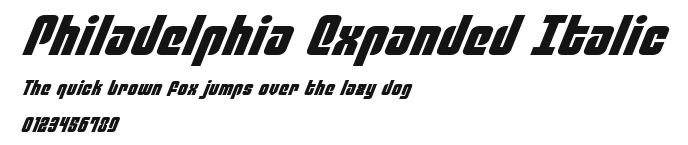 Philadelphia Expanded Italic Preview