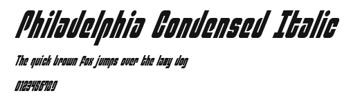 Philadelphia Condensed Italic Preview