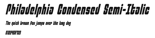 Philadelphia Condensed Semi-Italic Preview