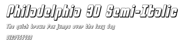 Philadelphia 3D Semi-Italic Preview