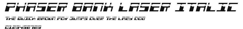 Phaser Bank Laser Italic Preview