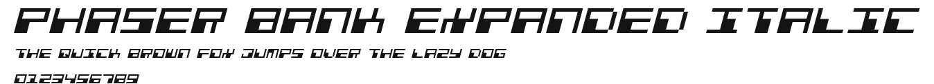 Phaser Bank Expanded Italic Preview