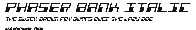 Phaser Bank Italic Preview