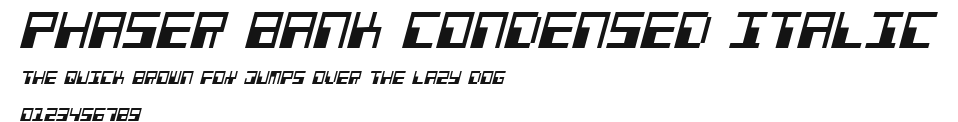 Phaser Bank Condensed Italic Preview