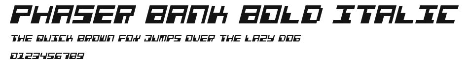 Phaser Bank Bold Italic Preview