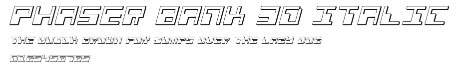 Phaser Bank 3D Italic Preview