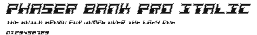 Phaser Bank Pro Italic Preview