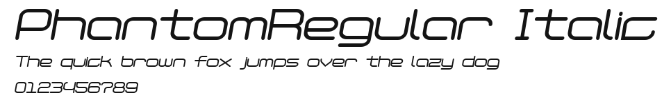 PhantomRegular Italic Preview