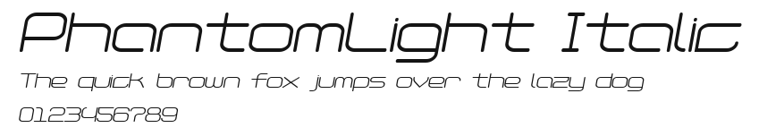 PhantomLight Italic Preview