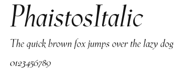PhaistosItalic Preview