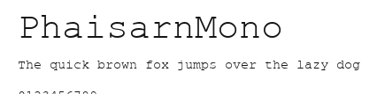 PhaisarnMono Preview