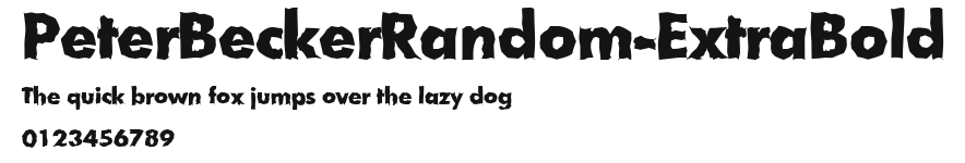 PeterBeckerRandom-ExtraBold Preview
