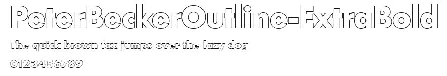 PeterBeckerOutline-ExtraBold Preview