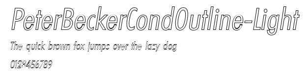 PeterBeckerCondOutline-Light Preview