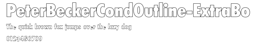 PeterBeckerCondOutline-ExtraBo Preview