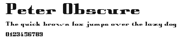 Peter Obscure Preview