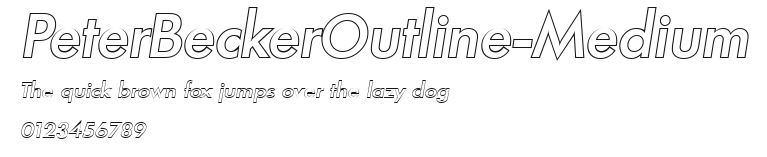 PeterBeckerOutline-Medium Preview