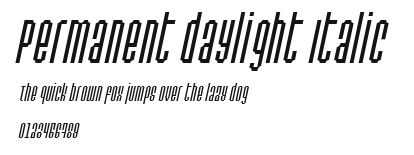 Permanent daylight Italic Preview