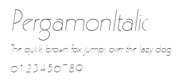 PergamonItalic Preview