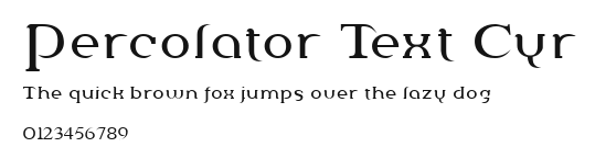 Percolator Text Cyr Preview
