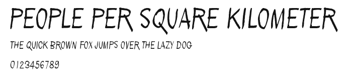 People per square kilometer Preview