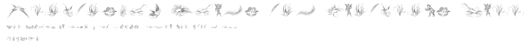 Penmanship Birds and Ornaments Free Preview